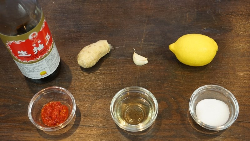 Ingrédients de la sauce éléphant pour beignets de calamars