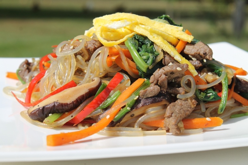Recette du Japchae 잡채 Nouilles coréennes aux légumes et au bœuf
