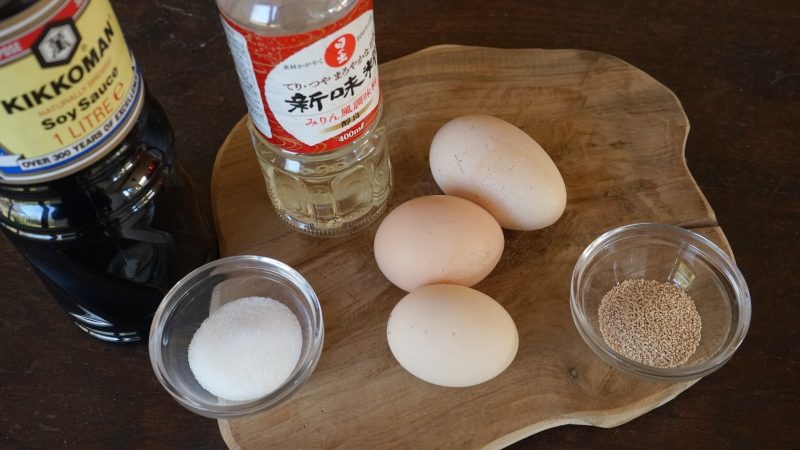 Omelette japonaise Tamagoyaki - les ingrédients