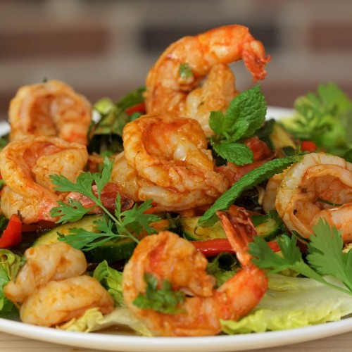 Salade thaïe de crevettes