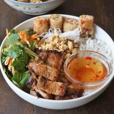 Vietnamese Lemongrass Grilled Pork Belly Salad