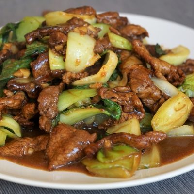 Stir-fried Beef and Bok Choy