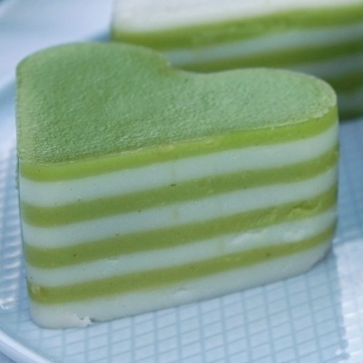 Pandan and Coconut Layer Cake