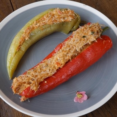 Surprise Steamed Stuffed Peppers