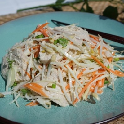 Cabbage & Chicken Salad with Chinese Mayonnaise