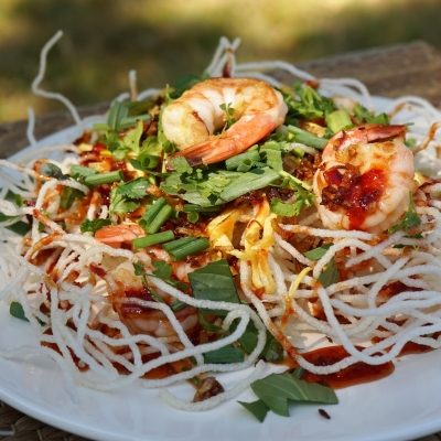 Crispy Rice Noodles with Sweet & Sour Sauce