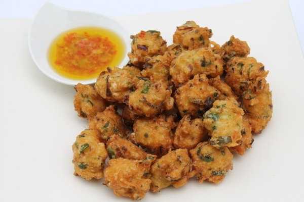 Cod Fish Fritters with a delicious dipping sauce