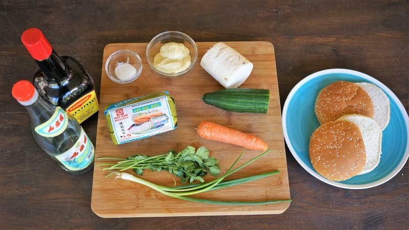 Ingrédients du Banh Mi Burger