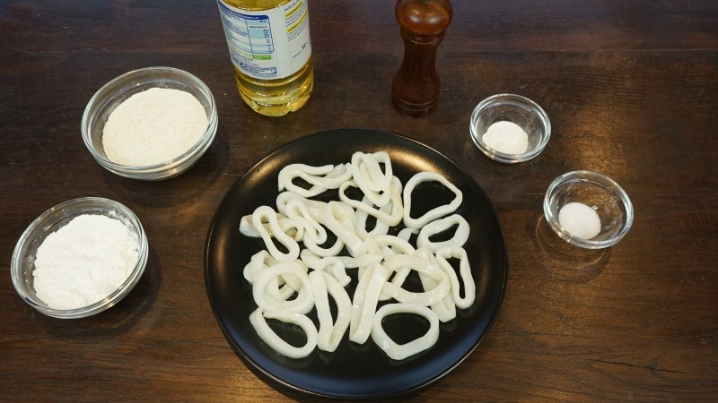 Ingrédients des beignets de calamars