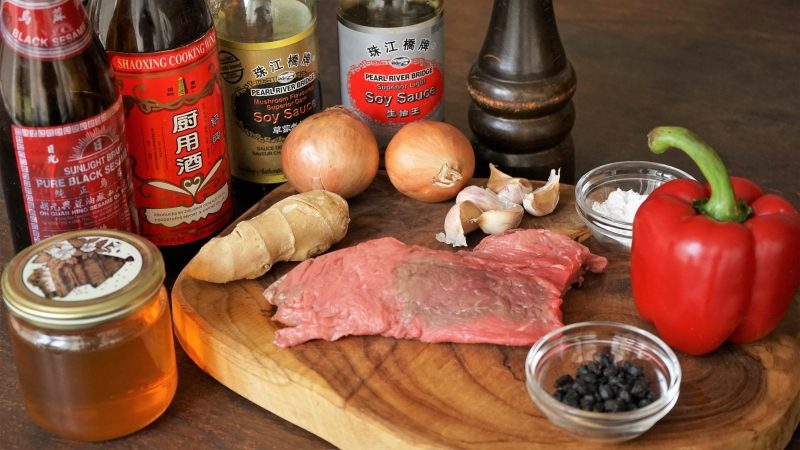 Ingrédients Bœuf aux haricots noirs sur plaque chauffante