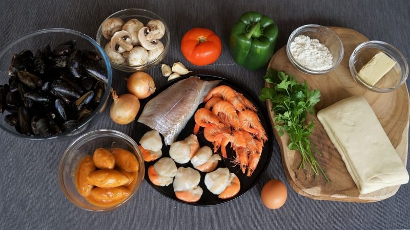 Ingrédients Bouchées à la reine aux fruits de mer