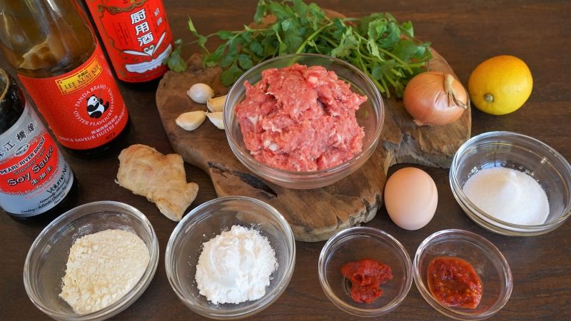 Ingrédients Boulettes de Porc Sauce Aigre-Douce