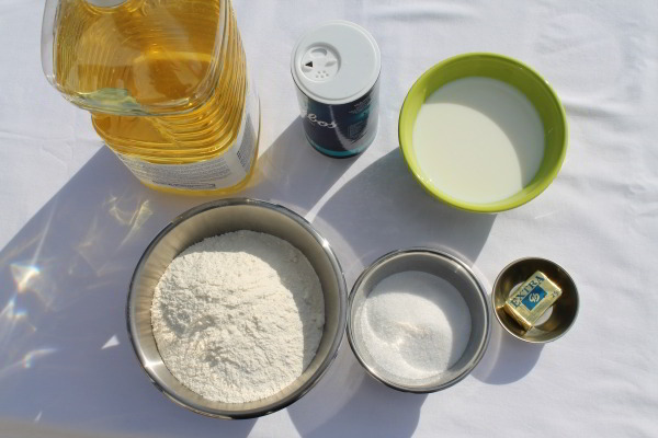 Chinese steamed pork buns ingredients for the dough