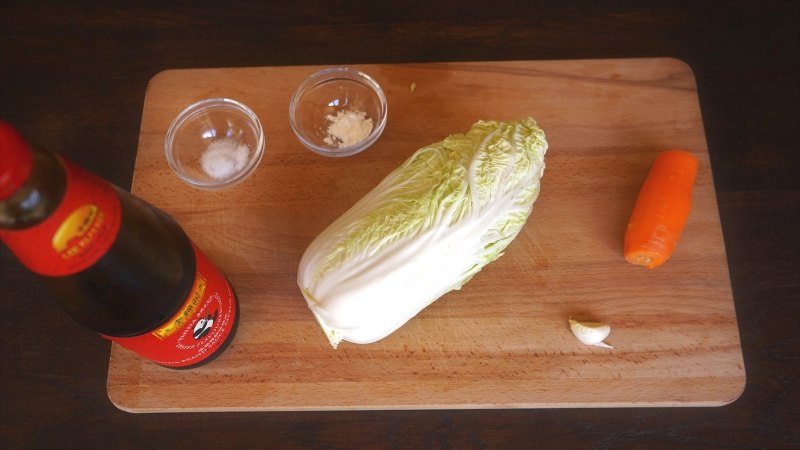 Stir-Fried Chinese Cabbage Ingredients