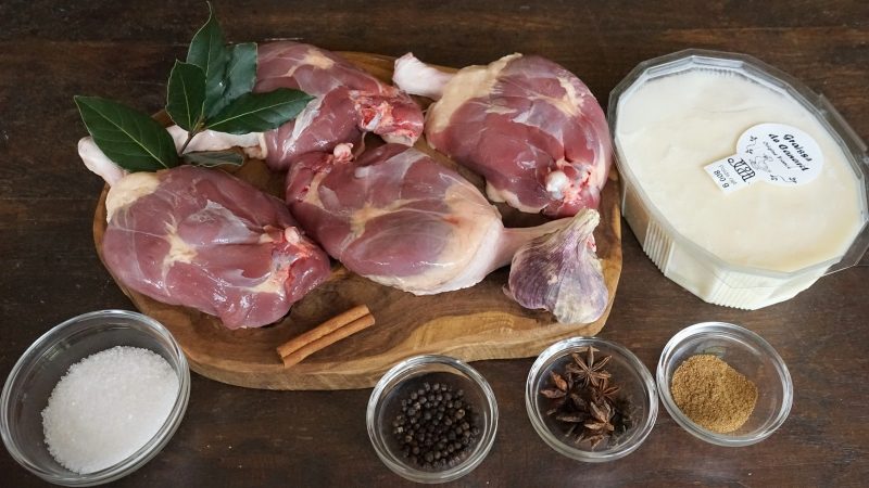 Five-Spice Duck Confit Ingredients