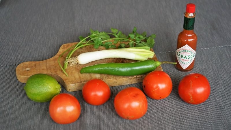 Ingrédients de la salsa de tomate