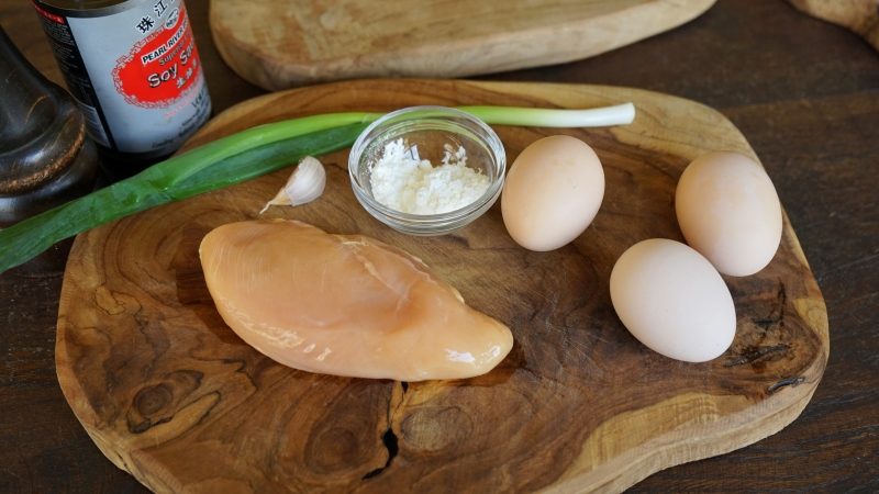 Mini-omelets ingredients