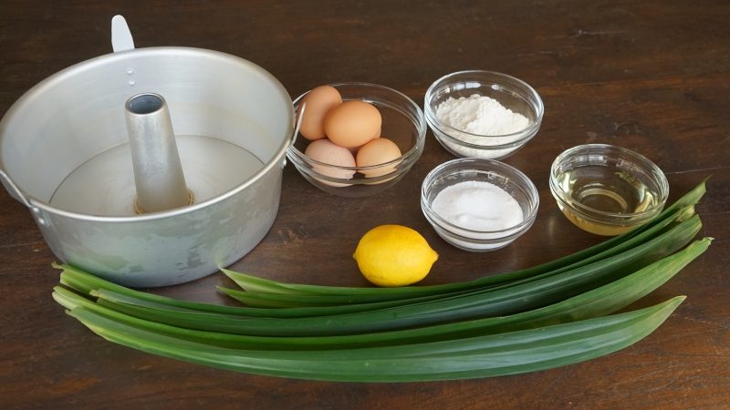 Gâteau Eponge au Pandan - les ingrédients