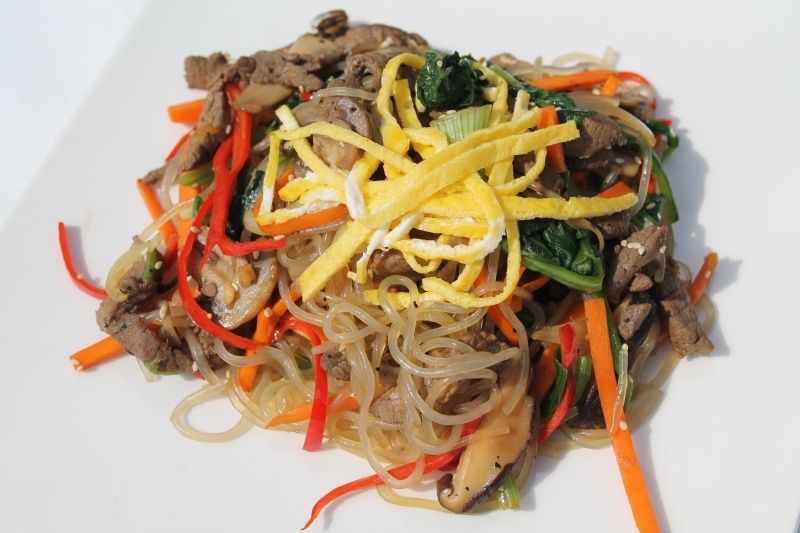 Recette du Japchae 잡채 Nouilles coréennes aux légumes et au bœuf