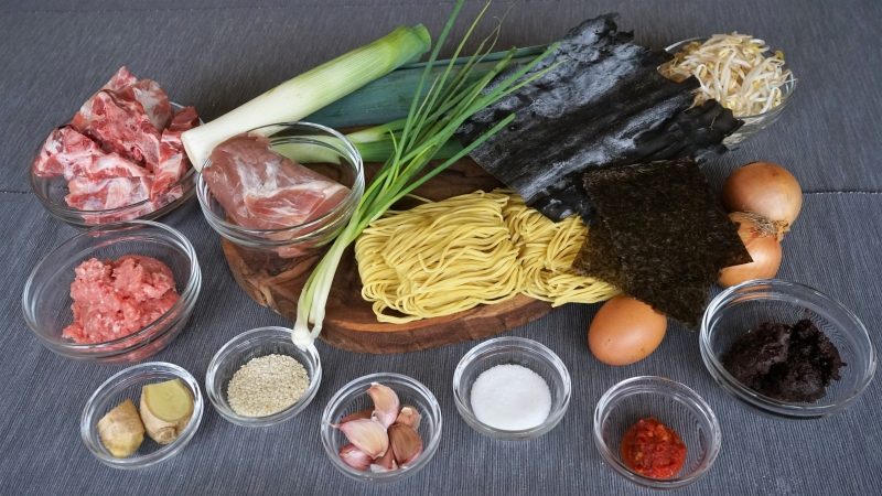 Miso Ramen Ingredients