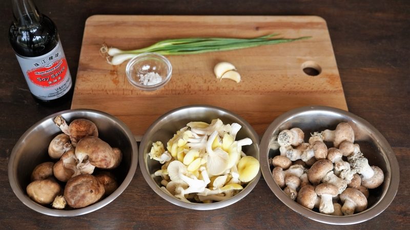 Ingrédients Poêlée de Champignons à la Chinoise