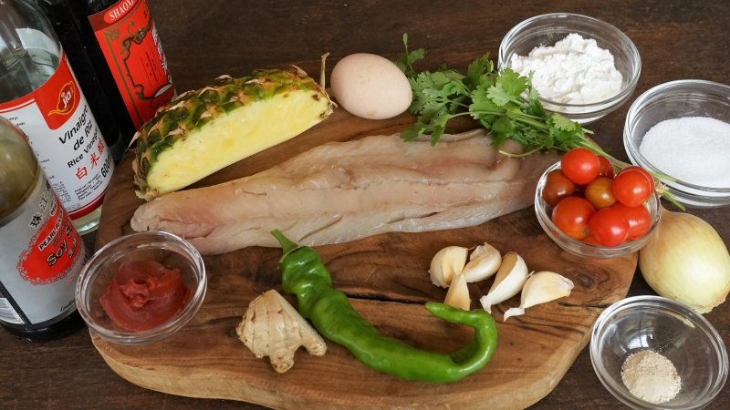 Poisson sauce aigre douce - les ingrédients