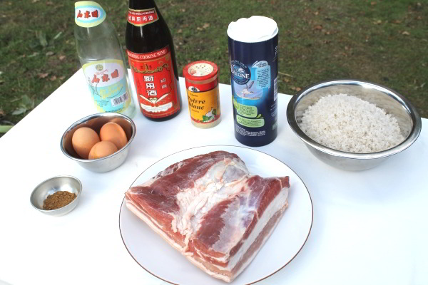 Porc Croustillant 脆皮燒肉 - les ingrédients