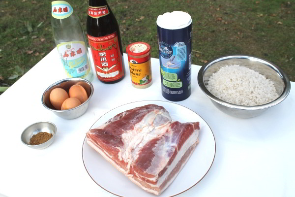 Chinese Crispy Pork Belly 脆皮燒肉 Ingredients