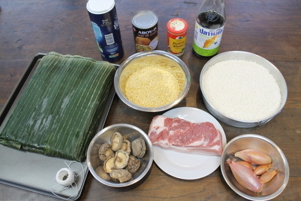 Ingrédients des Rouleaux de Riz Gluant du Nouvel An