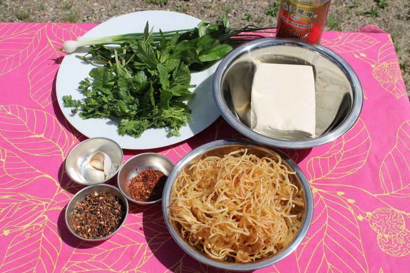 Ingrédients Salade de Fleur de Bananier et de Tofu