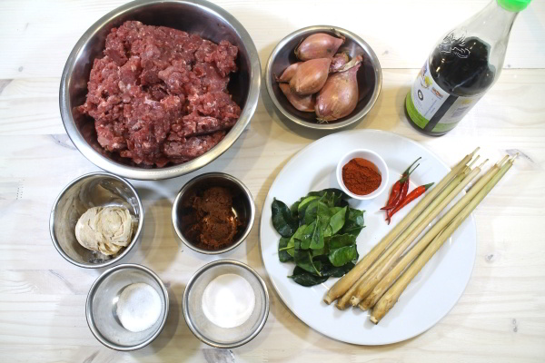 Ingrédients des Saucisses Lao