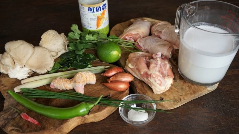 Ingrédients Soupe de poulet au lait de coco
