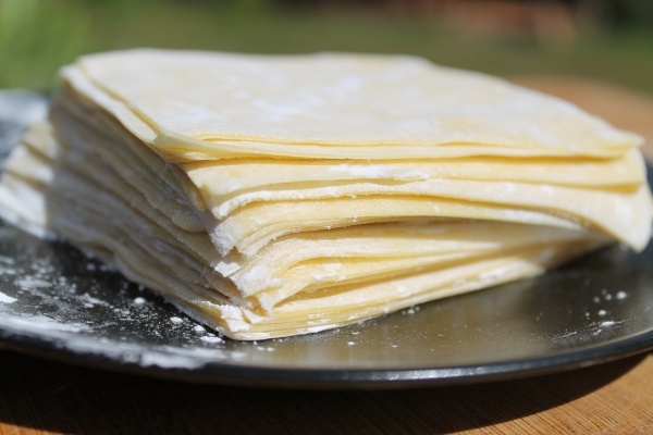 Feuilles à raviolis faites maison